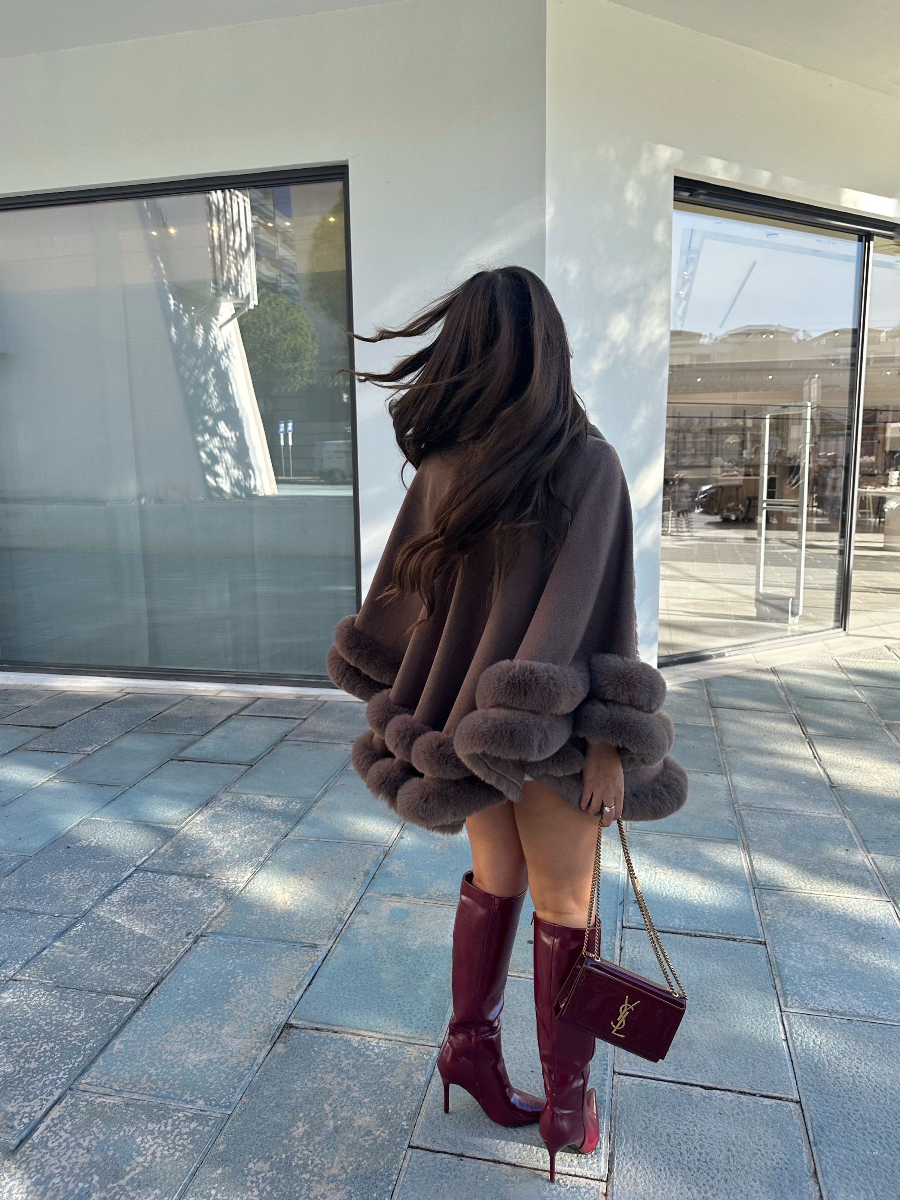 Faux Fur Cape