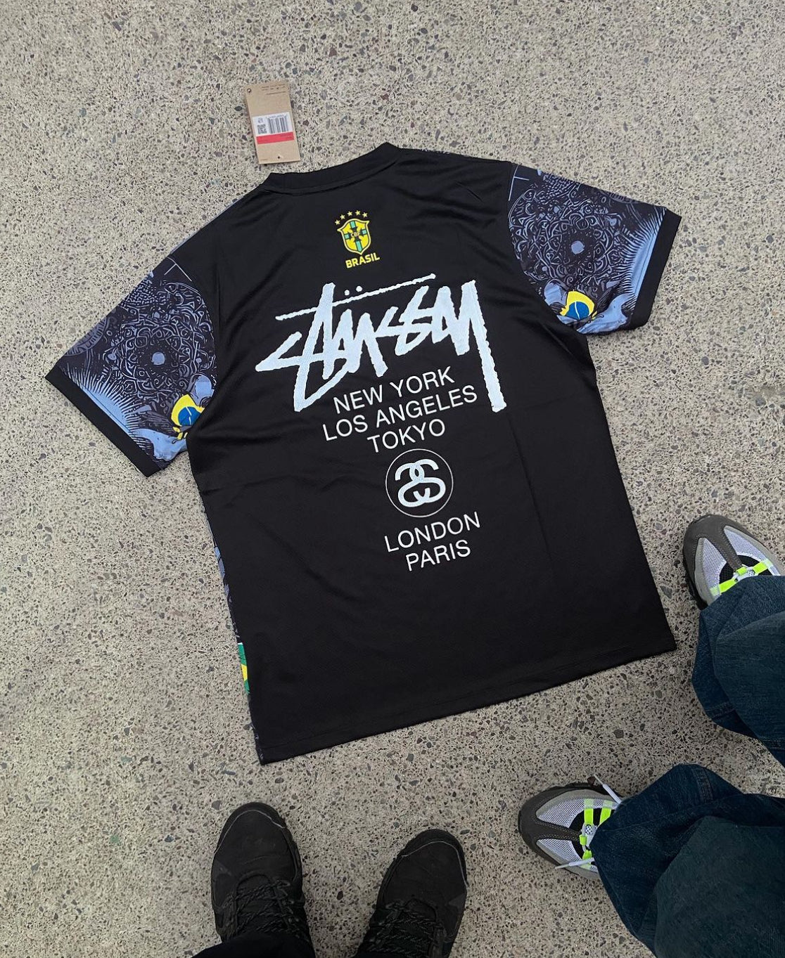 STÜSSY 2024 special edition Brasil black kit - Jesus edition (JUNIOR SIZE)