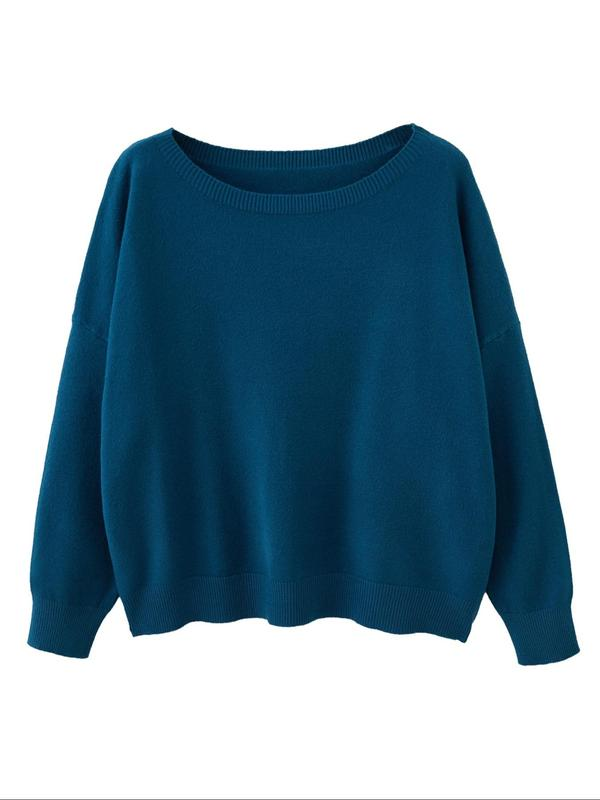 Plain Scoop Neck Sweater