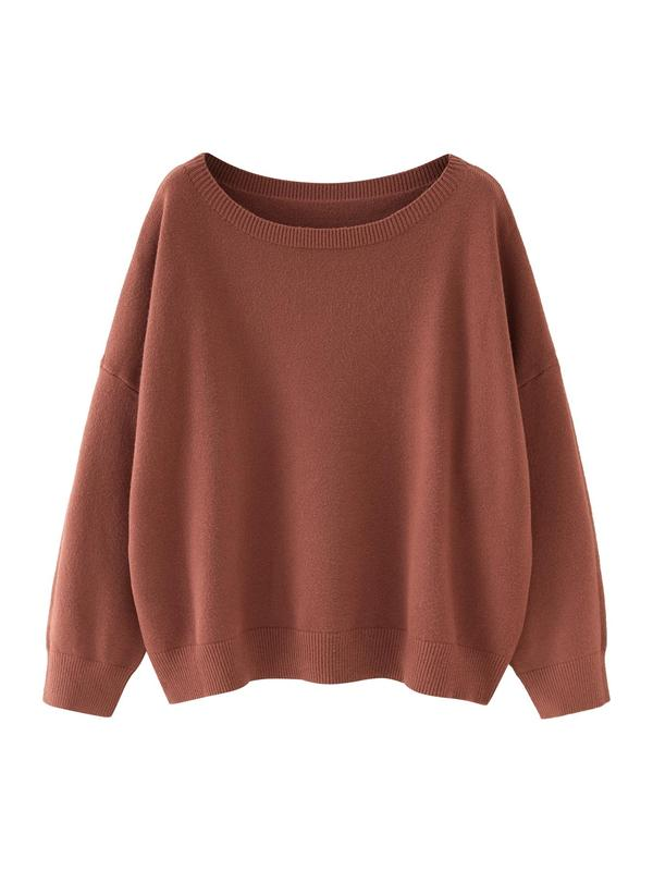 Plain Scoop Neck Sweater