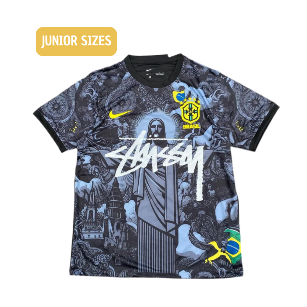 STÜSSY 2024 special edition Brasil black kit - Jesus edition (JUNIOR SIZE)