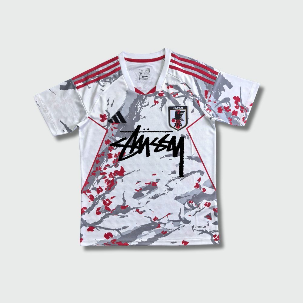 STÜSSY x “JAPAN” JERSEY - RED BLOSSOM