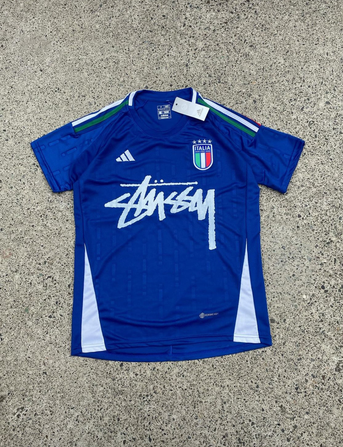 STÜSSY X “ITALY” JERSEY -  BLUE ( JUNIOR SIZE)