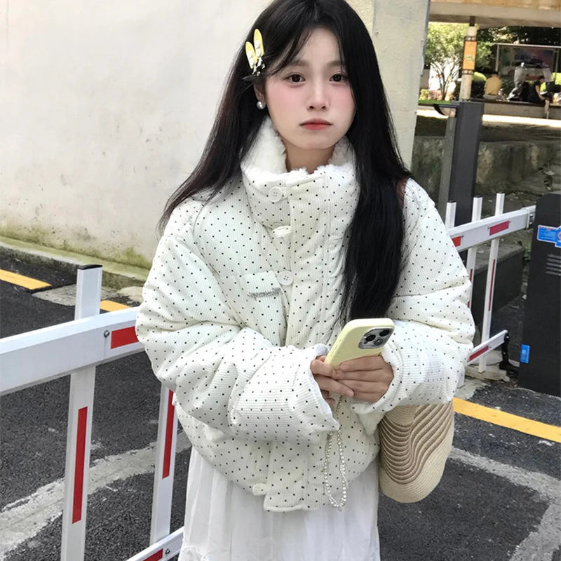 Stand Collar Puffer Warm Jacket