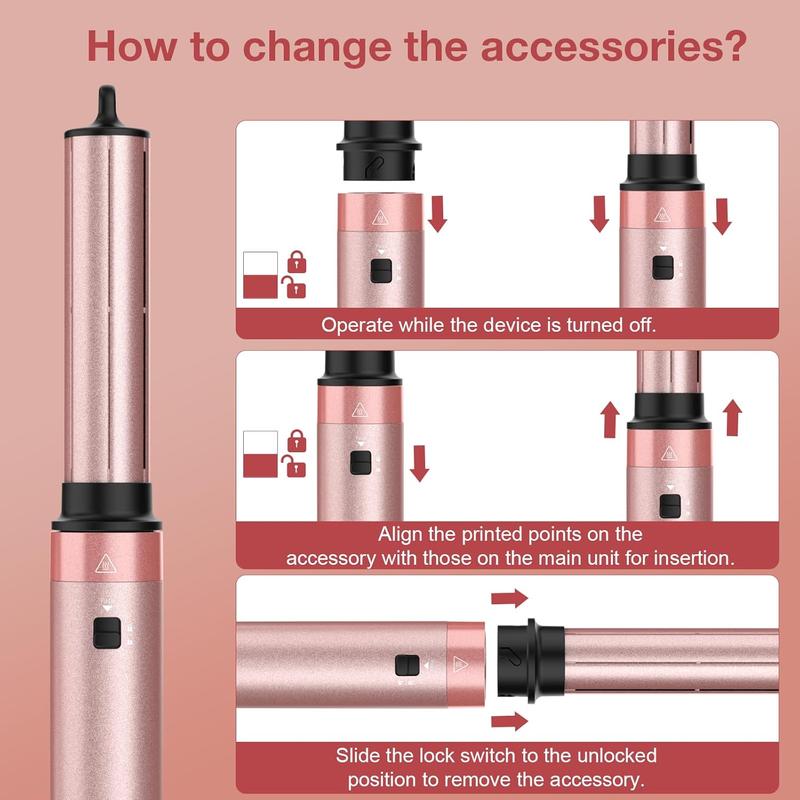 5 in 1 Air Styler Automatic Hair Curling Iron with Detachable Brush Head